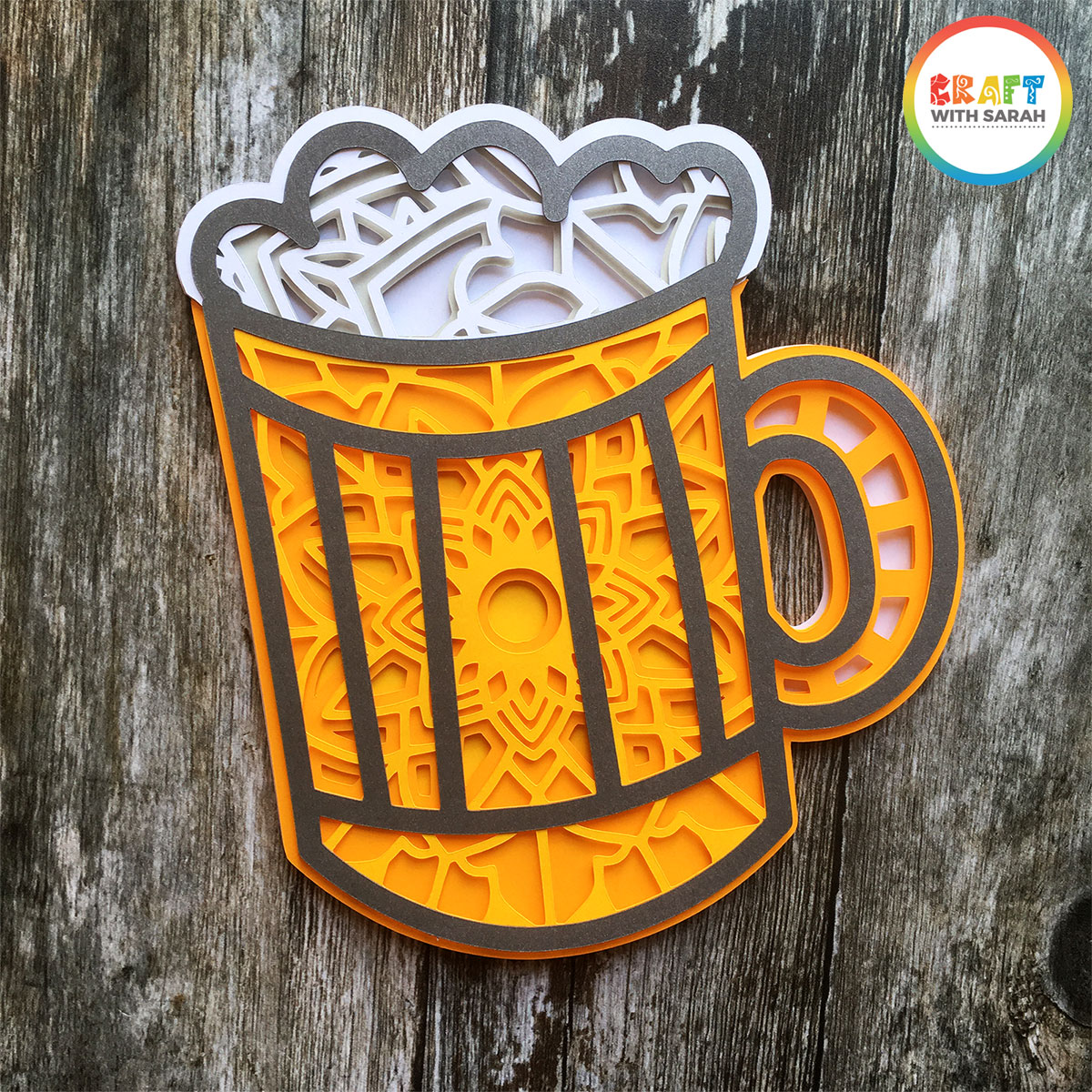 Download Free Pint Of Beer Layered Svg Craft With Sarah