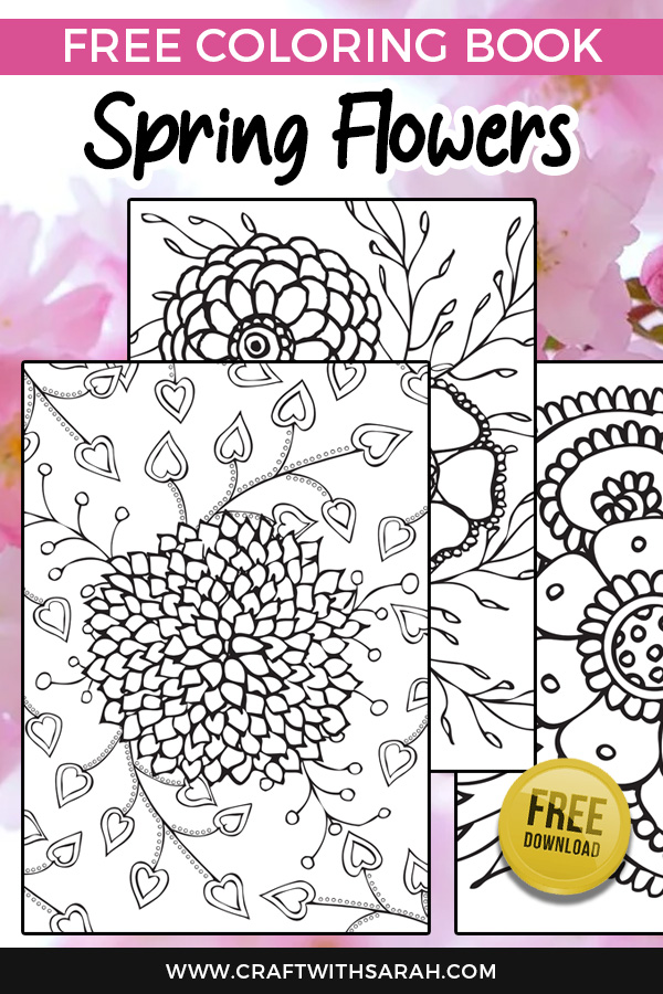 flowers coloring page book  craft with sarah