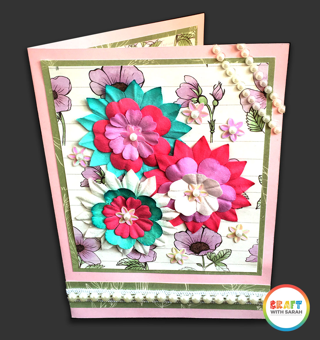 Decorated front of a pop out card