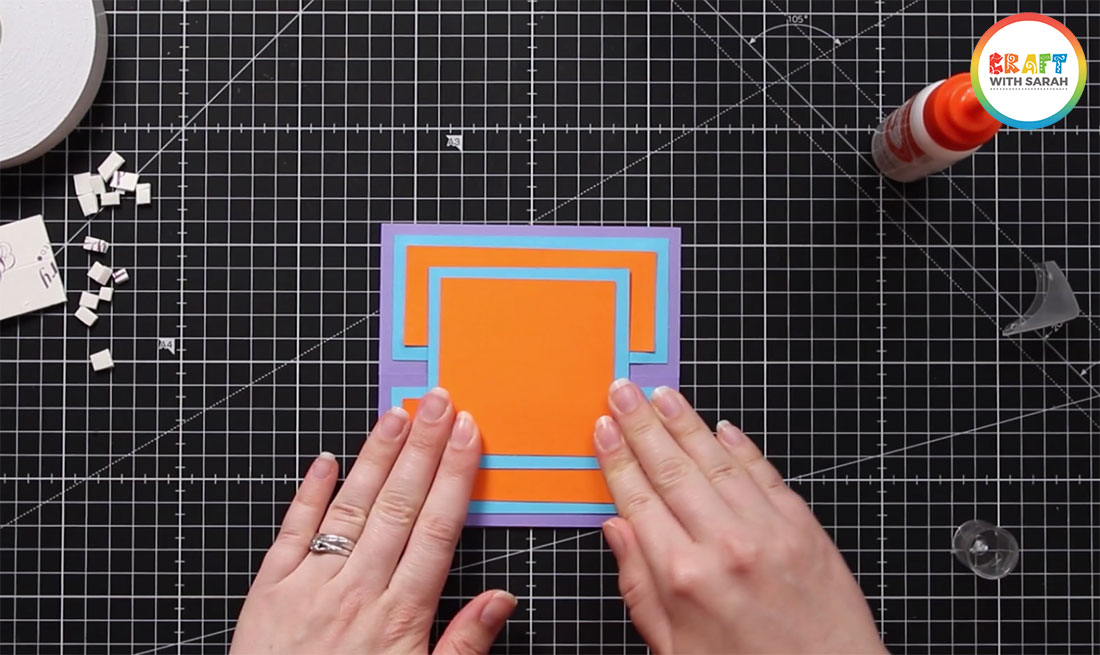 Over-the-edge square card design