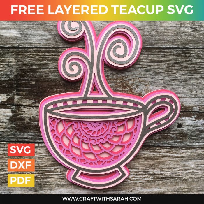 Download Mandala Teacup Layered SVG | Craft With Sarah