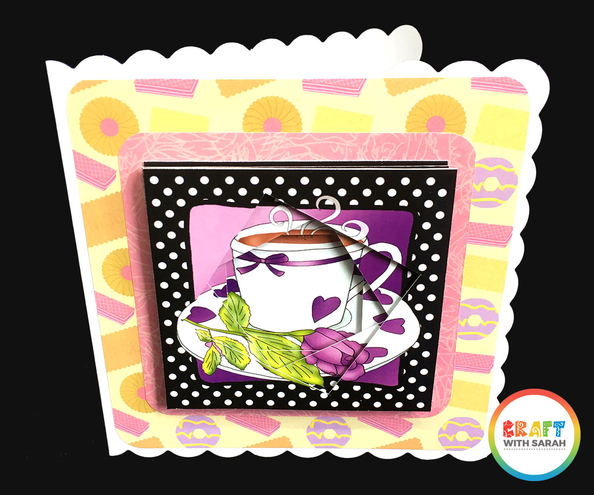 Twisted tunnel topper handmade card