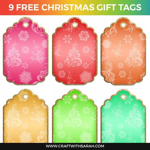 Printable Christmas Gift Tags | Craft With Sarah