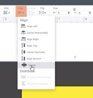 Align tool in Design Space