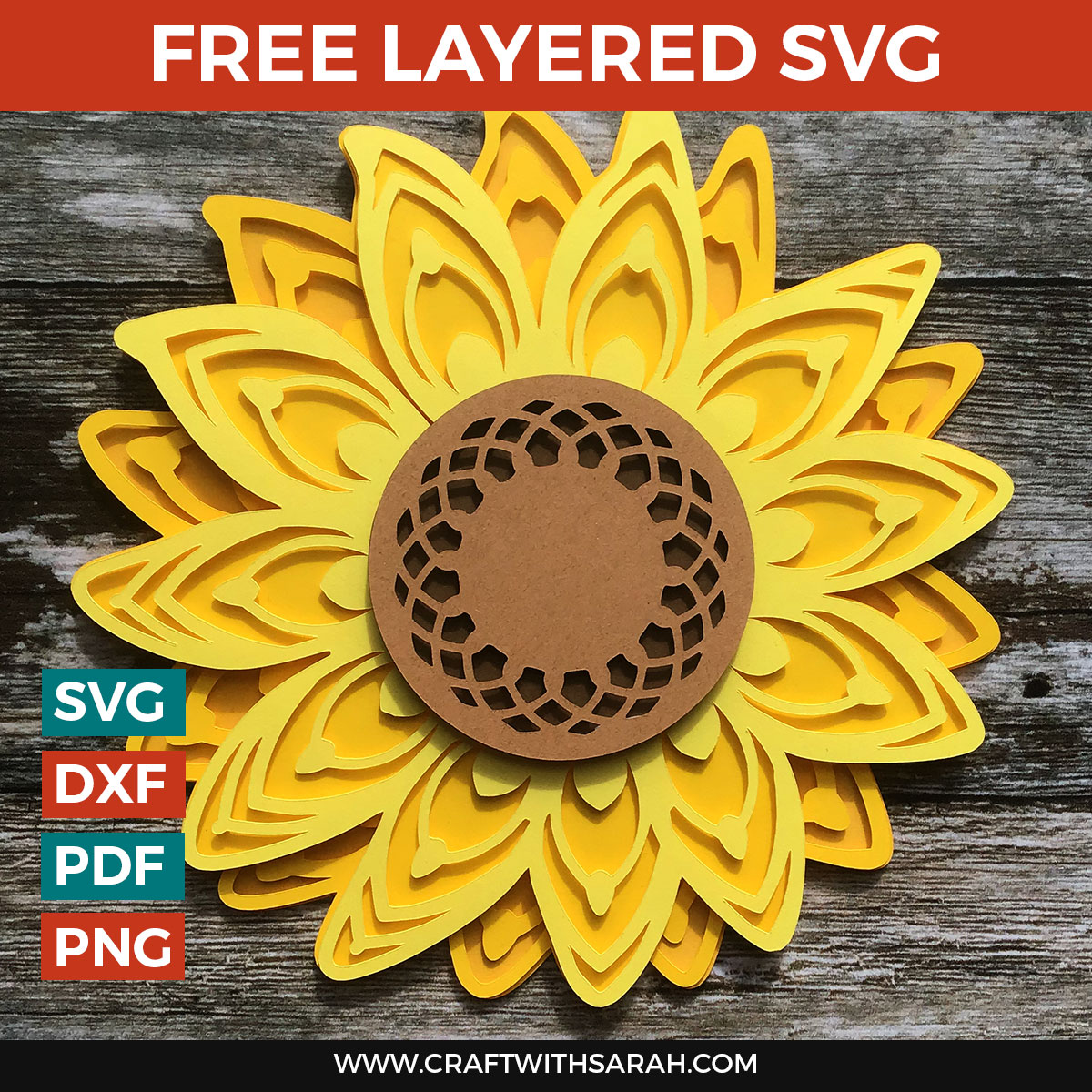 Download Sunflower Layered Svg Mandala Flower Cutting File Craft With Sarah