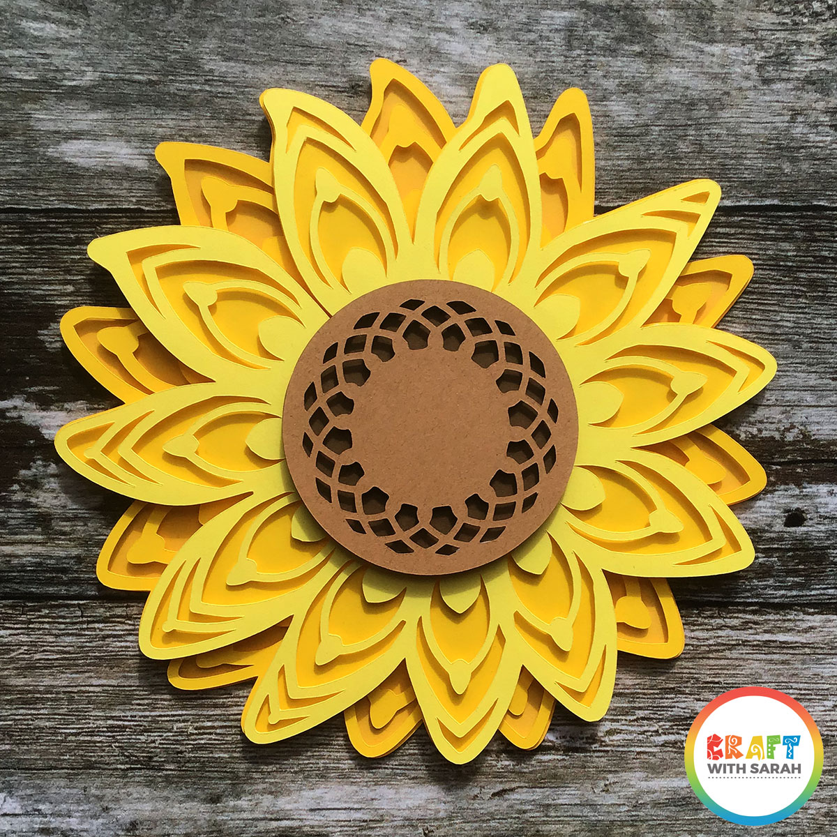 Sunflower Layered SVG | Mandala Flower Cutting File - Craft with Sarah