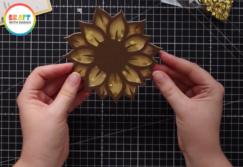 Sunflower shaker card topper