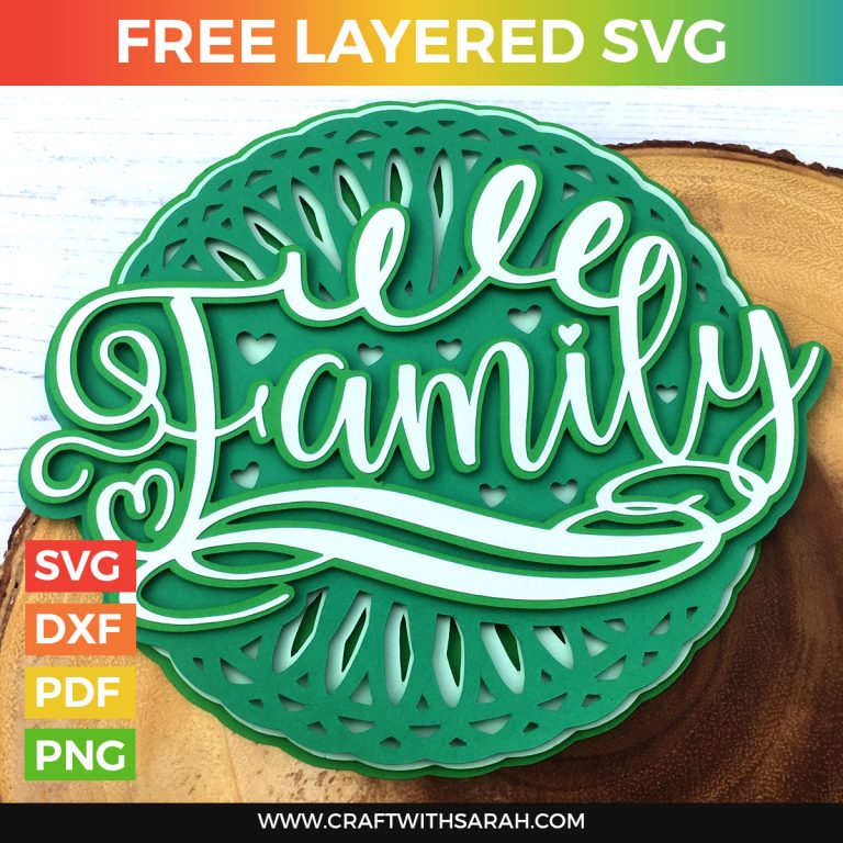 Family Mandala Layered SVG | Craft With Sarah
