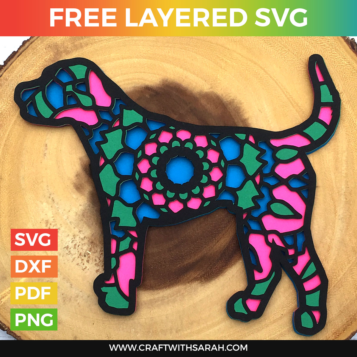 Download Mandala Dog Layered Svg Craft With Sarah