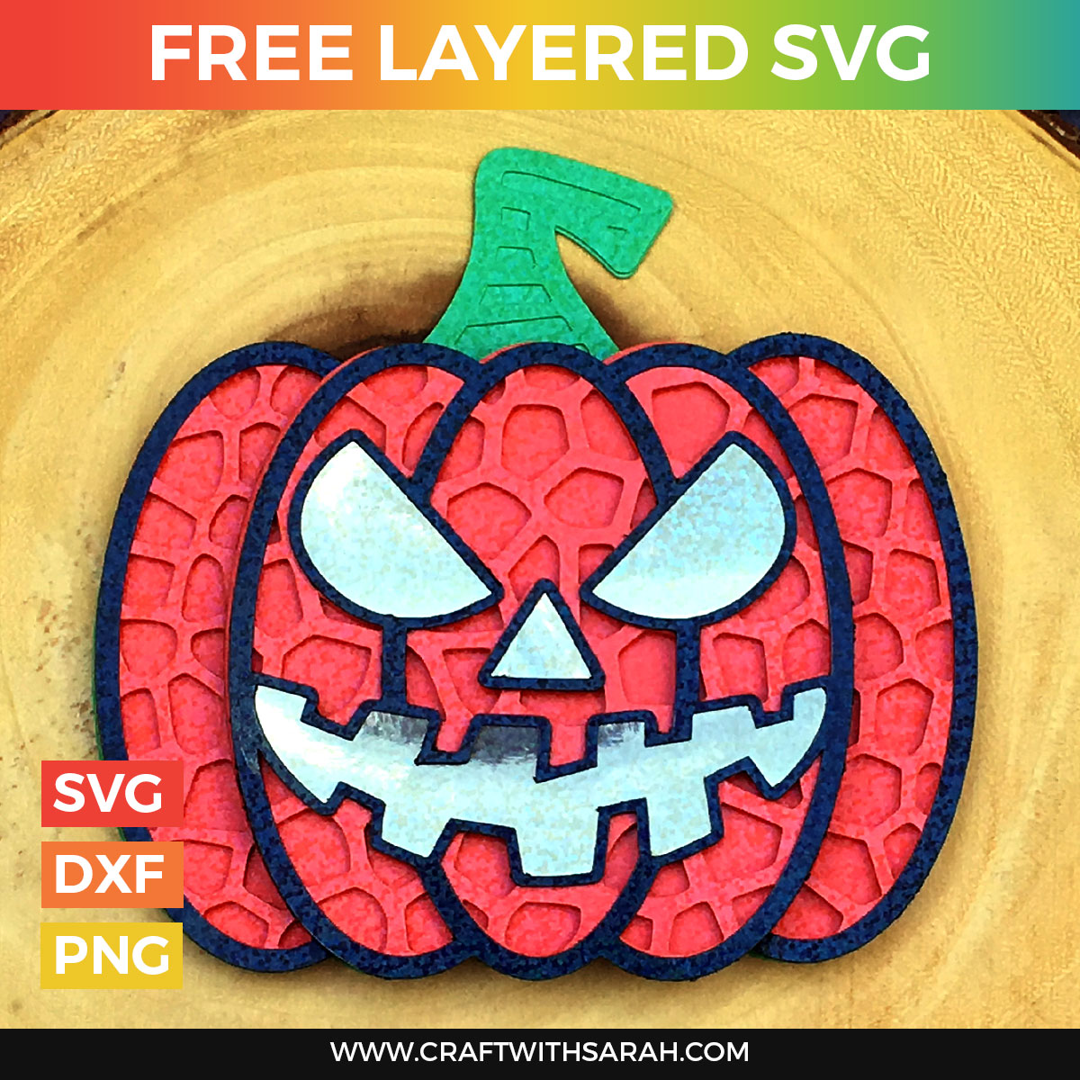 Halloween Jack O Lantern Pumpkin Layered Svg Craft With Sarah