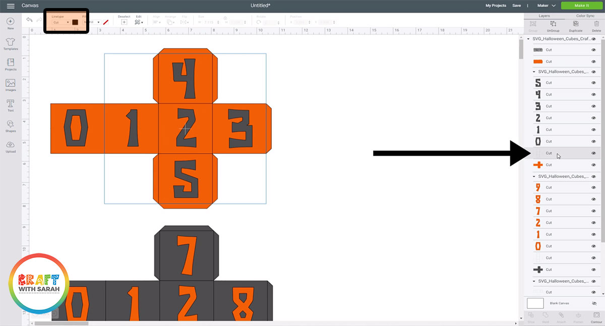 First layer to change to a score line