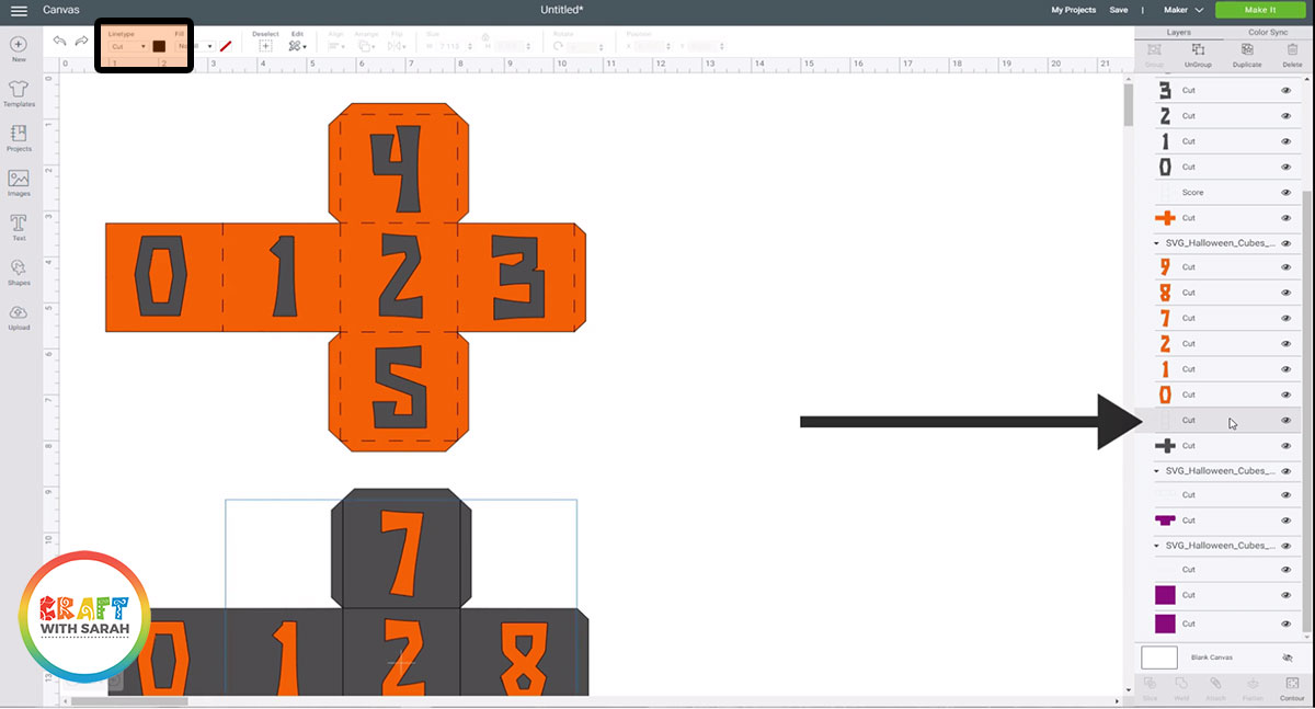 Second  layer to change to a score line