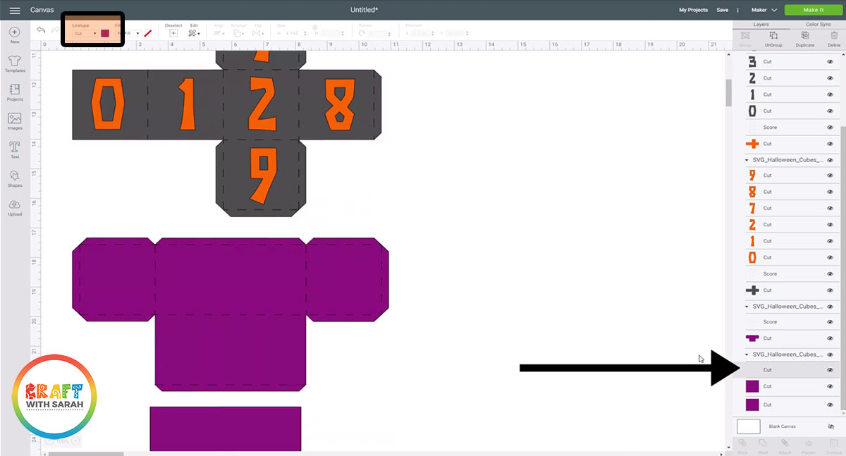 Fourth layer to change to a score line