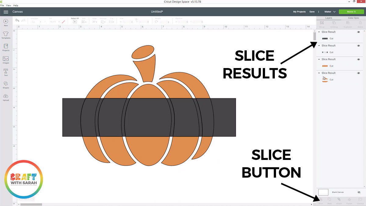 Slice the two layers