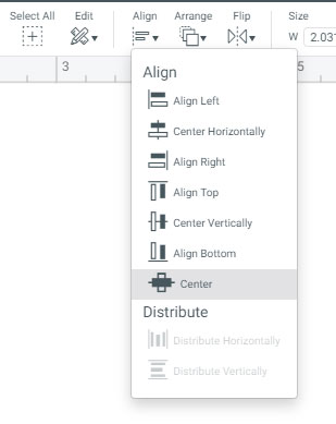 Align tool in Design Space