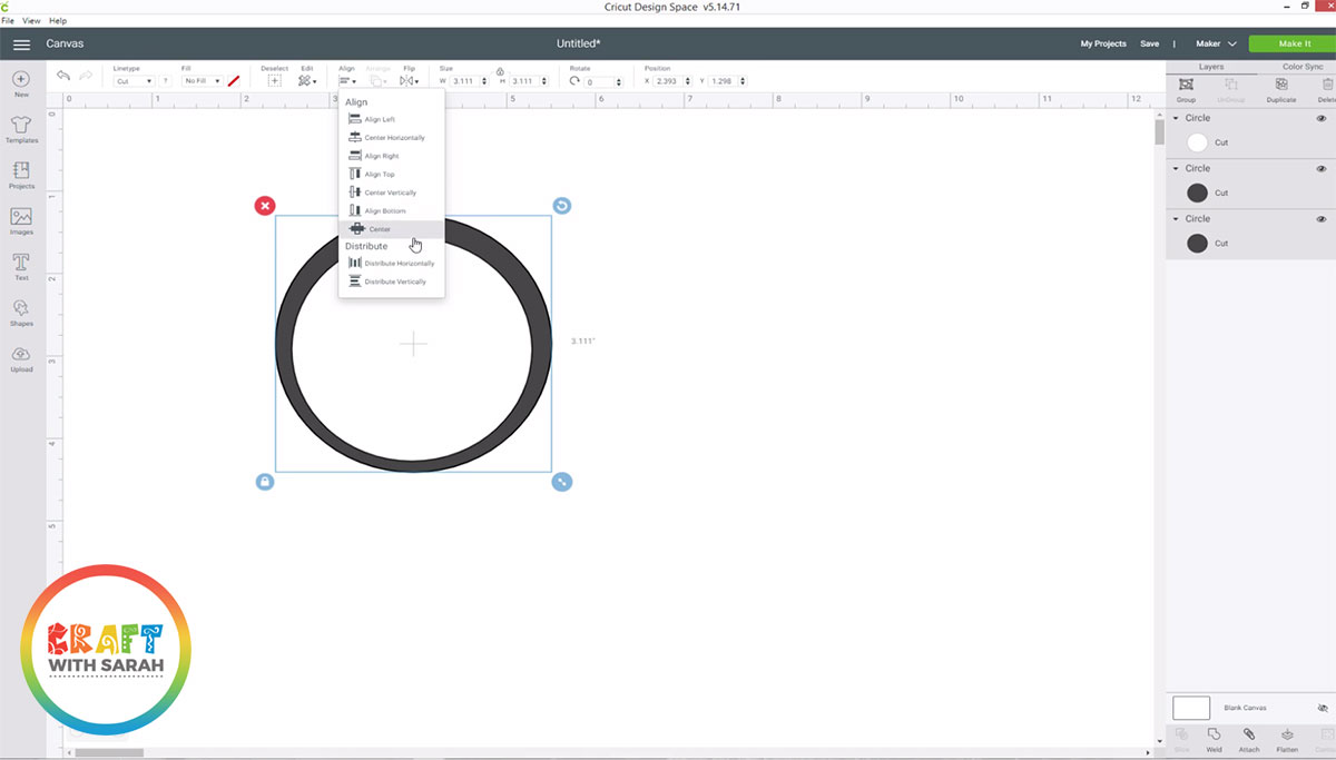 Create circles in Design Space