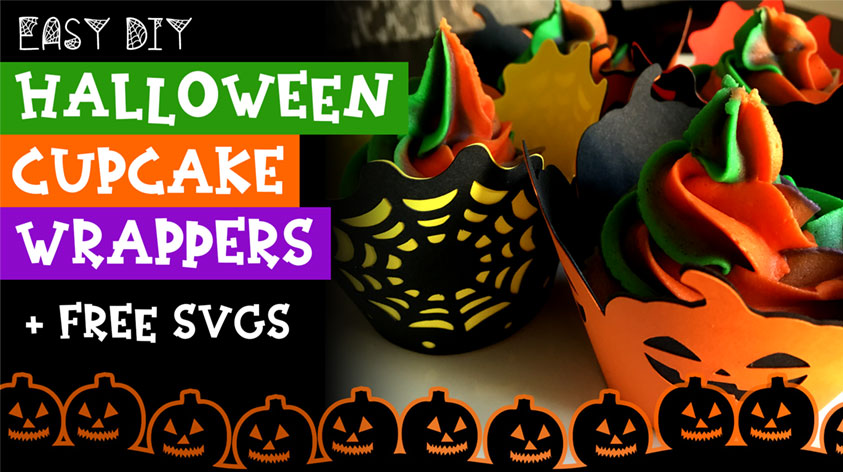 Easy DIY Halloween Cupcake Wrappers with Cricut
