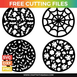 Halloween Cookie Stencil Cutting Files | Craft With Sarah