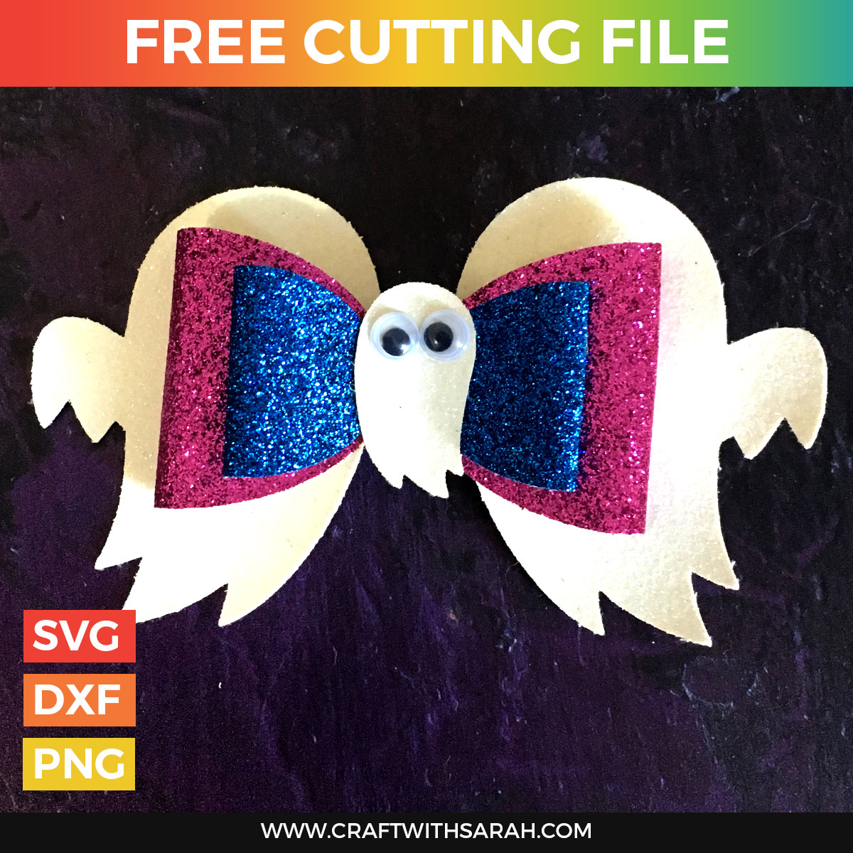 Download Ghost Hair Bow Svg Cutting File Craft With Sarah