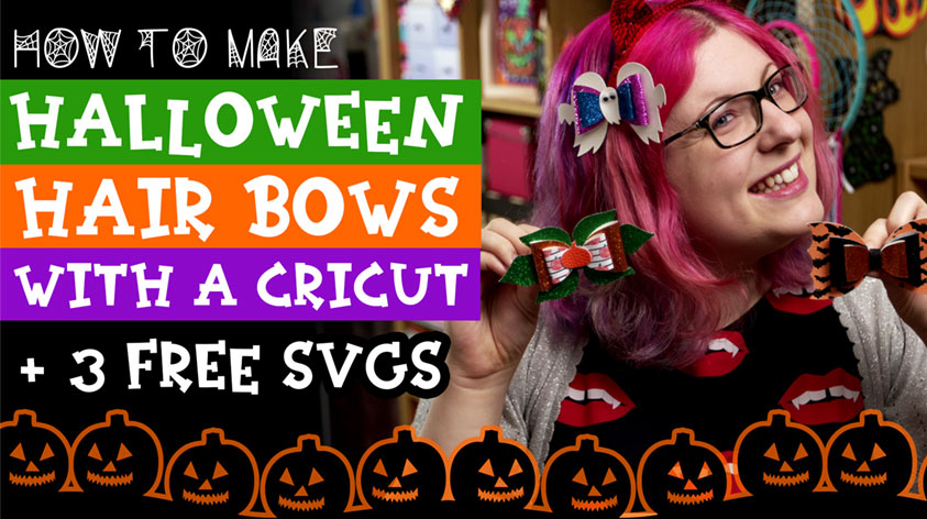Make Easy Halloween Hair Bows from Faux Leather