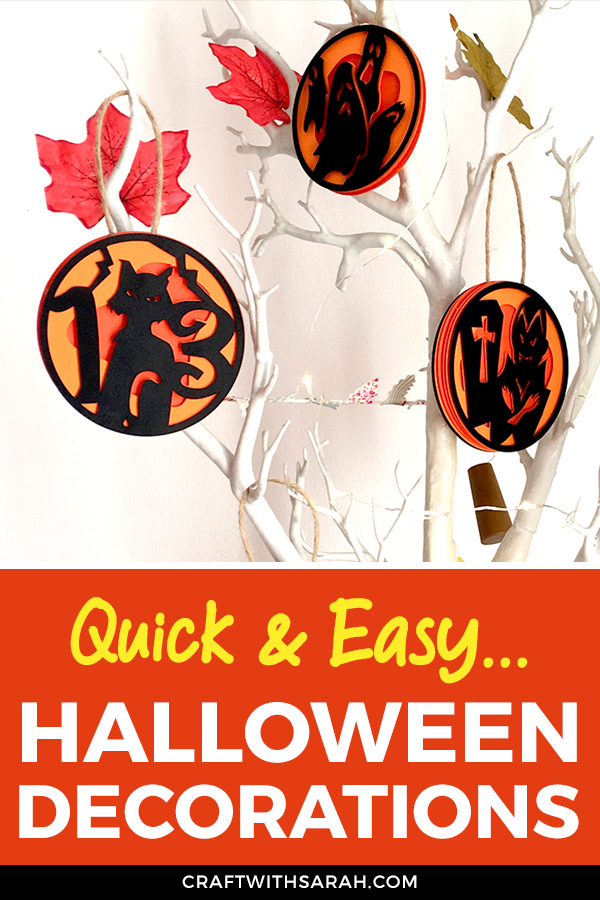 Layered Halloween Decorations with Cricut Access Craft With Sarah