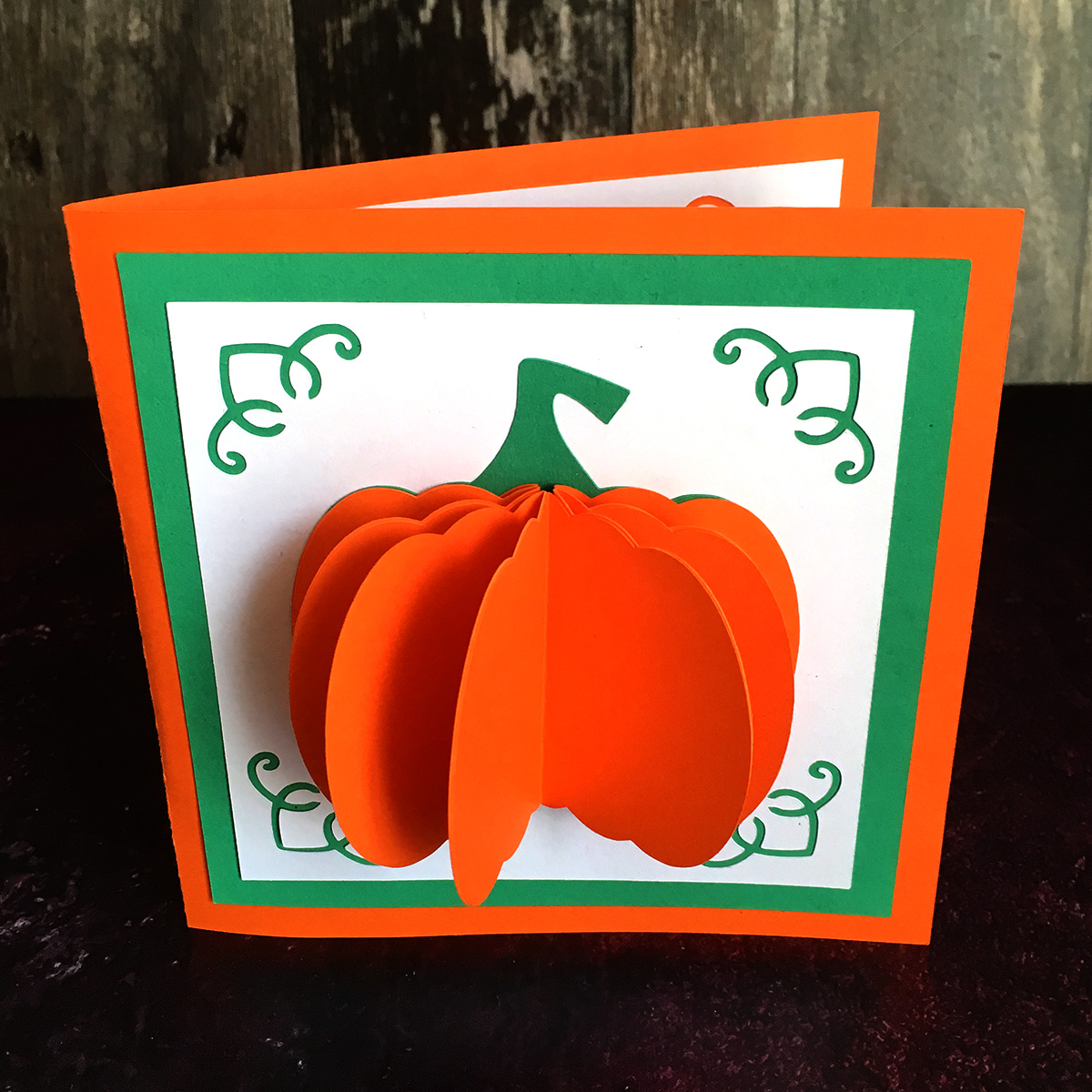 Popup pumpkin card