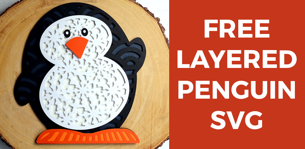 Christmas Penguin Free Layered SVG