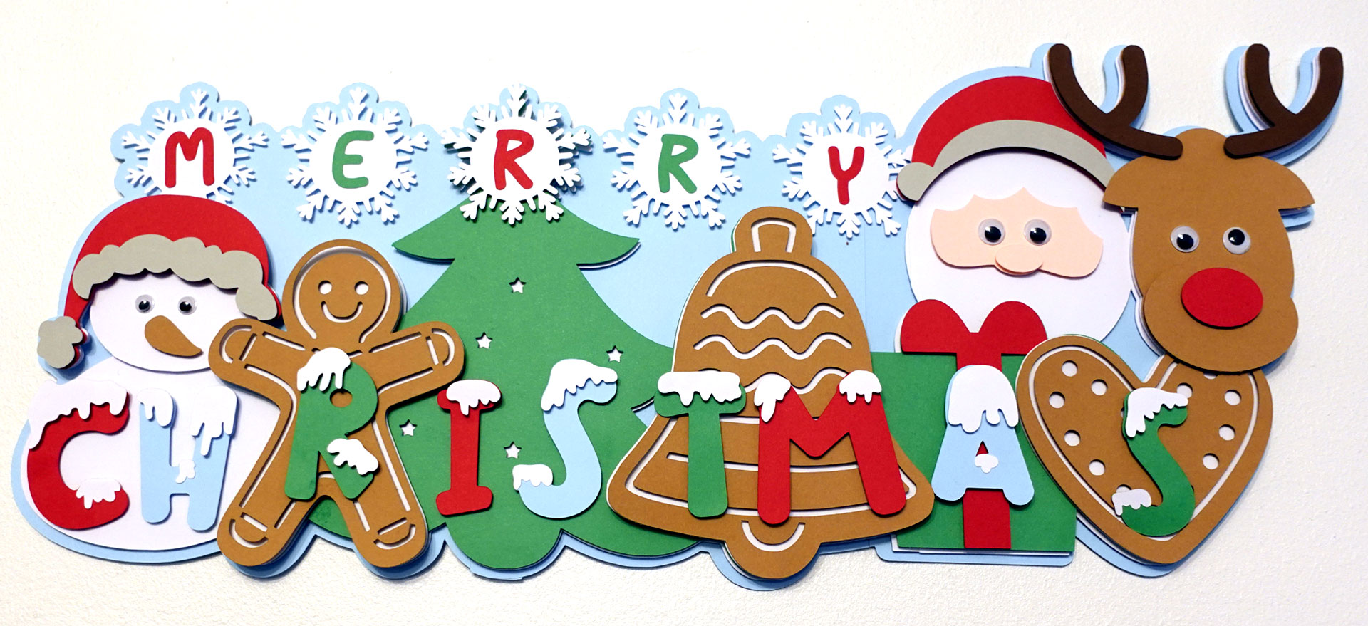 Merry Christmas Layered SVG | Craft With Sarah