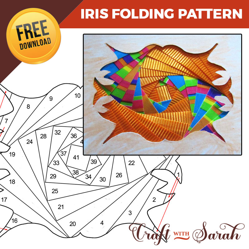 Free Abstract Shape Iris Folding Pattern