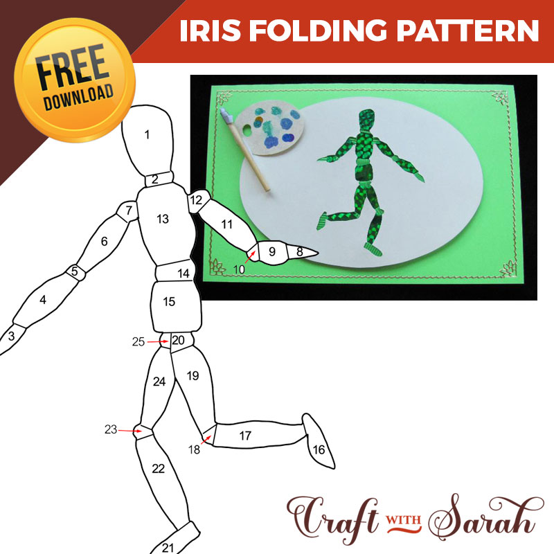 Free Artist’s Doll Iris Folding Pattern