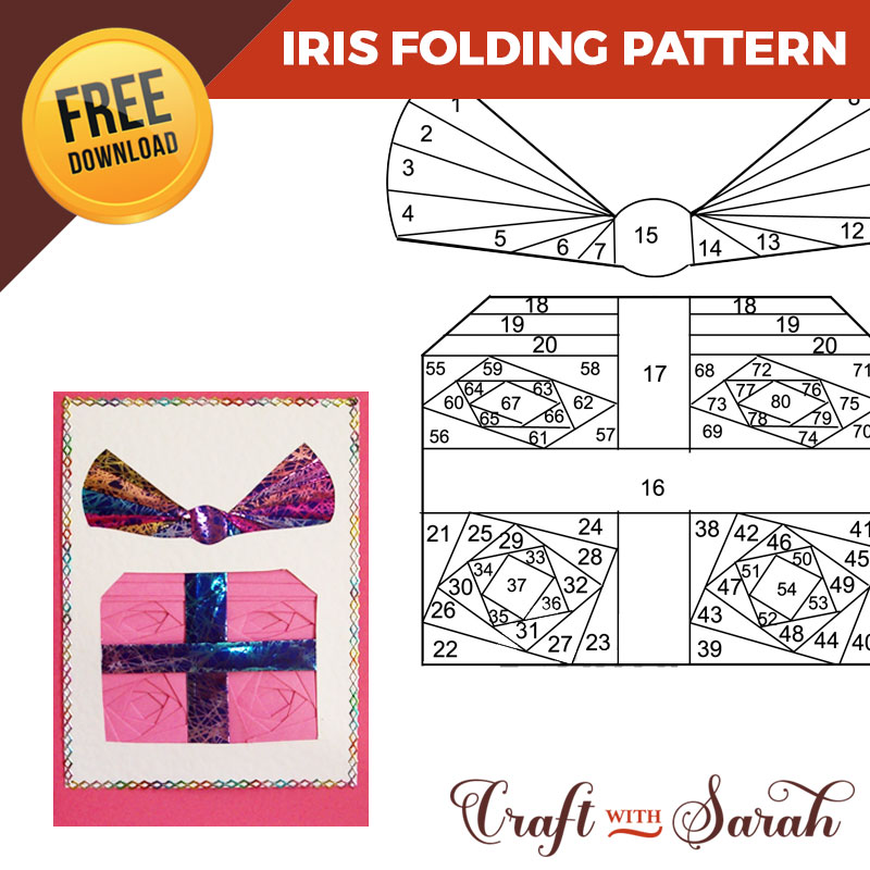 Free Birthday Present Iris Folding Pattern