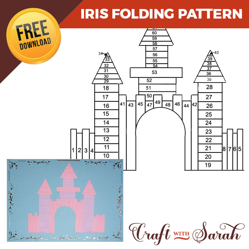 Free Fairy Castle Iris Folding Pattern