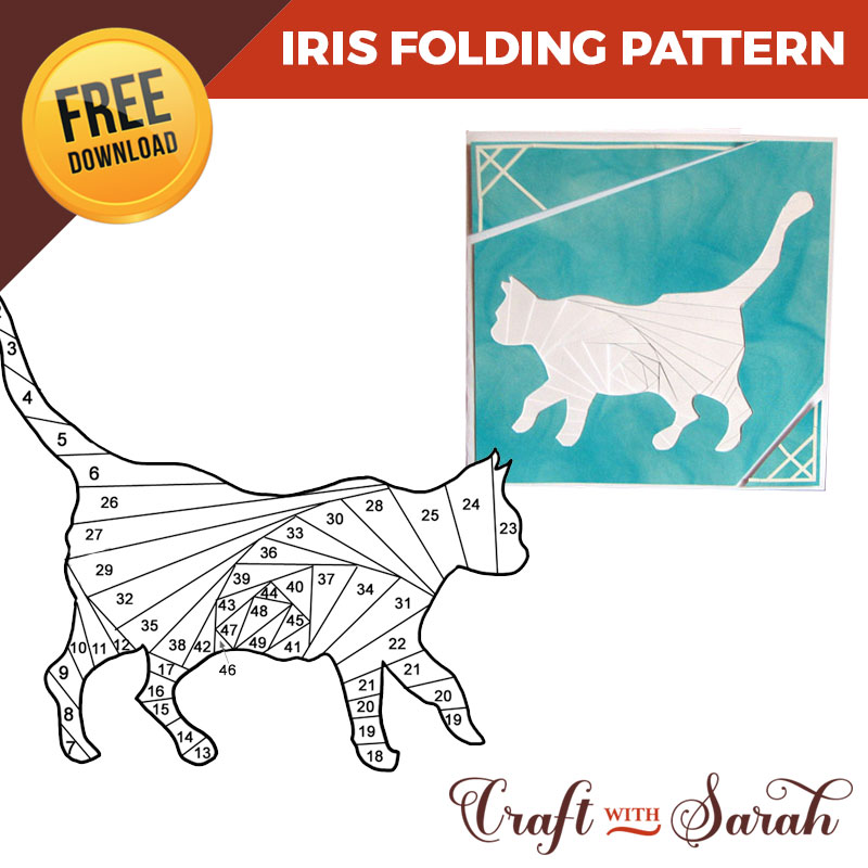 Free Cat Iris Folding Pattern