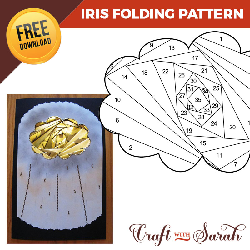 Free Cloud Iris Folding Pattern