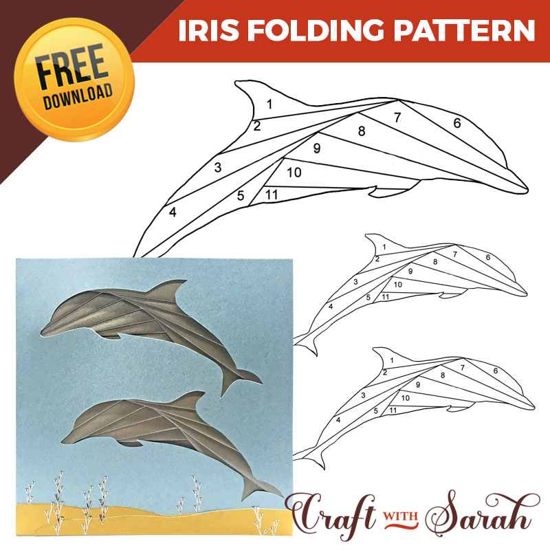 Free Dolphin Iris Folding Pattern