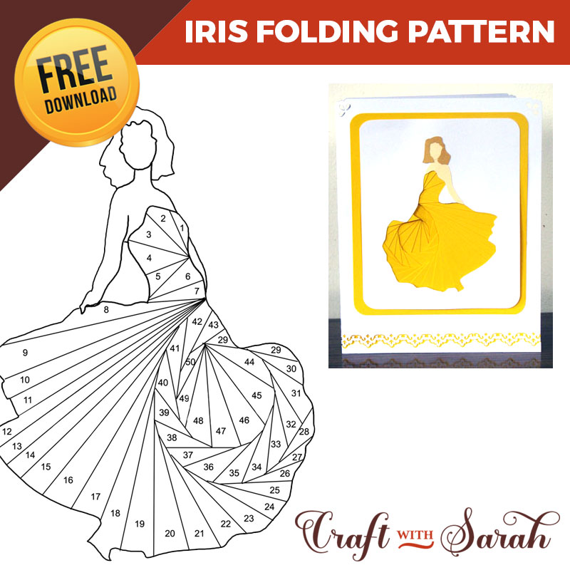 Free Elegant Lady Iris Folding Pattern