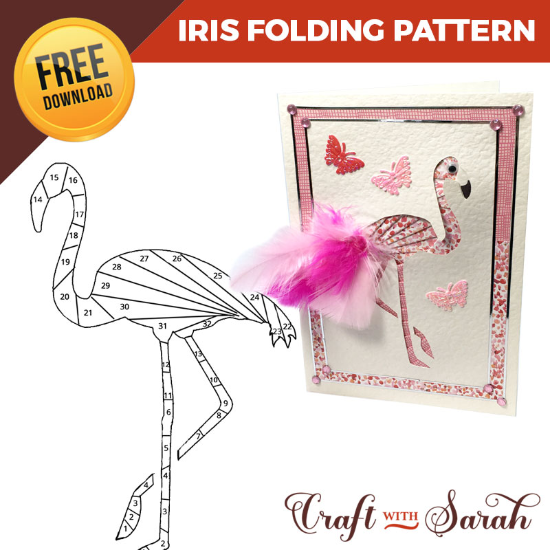 Free Flamingo Iris Folding Pattern