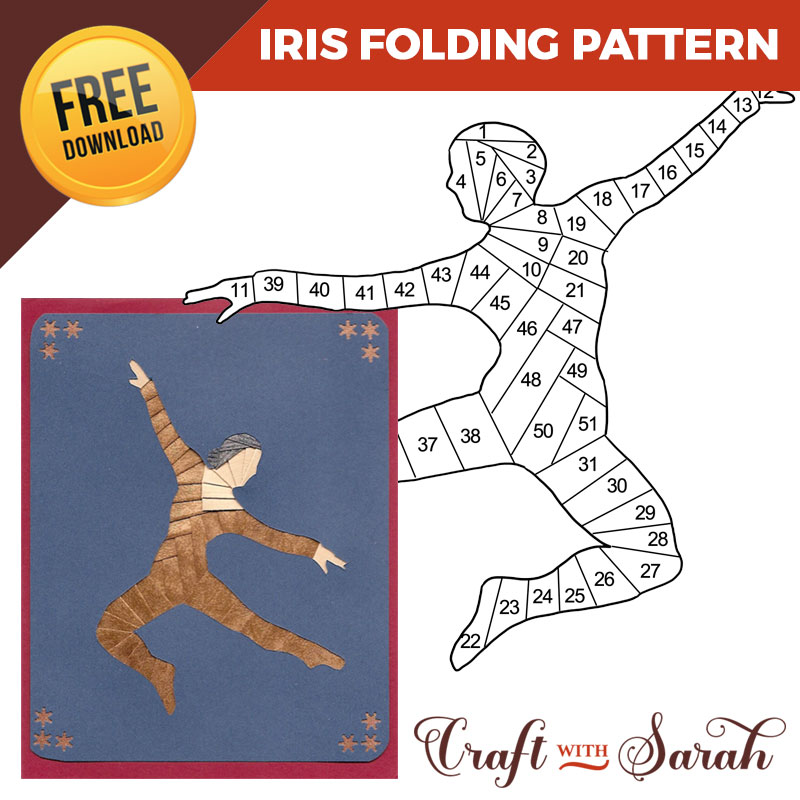 Free Gymnast Iris Folding Pattern