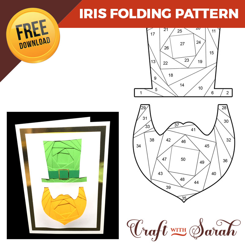 Free Leprechaun Iris Folding Pattern