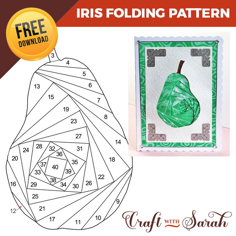 Teddy Bear Iris Folding Pattern Template