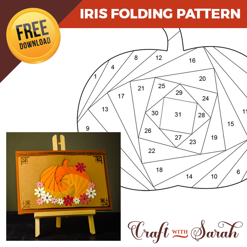 Free Pumpkin Iris Folding Pattern