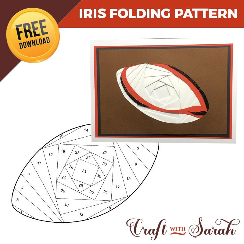 Free Rugby Ball Iris Folding Pattern