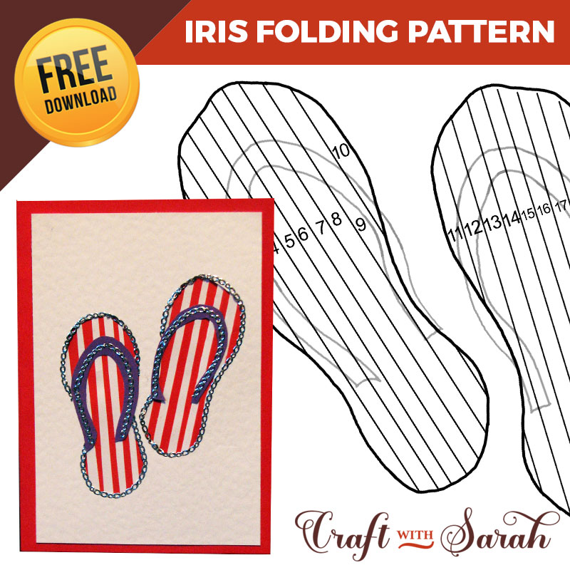Free Sandals Iris Folding Pattern