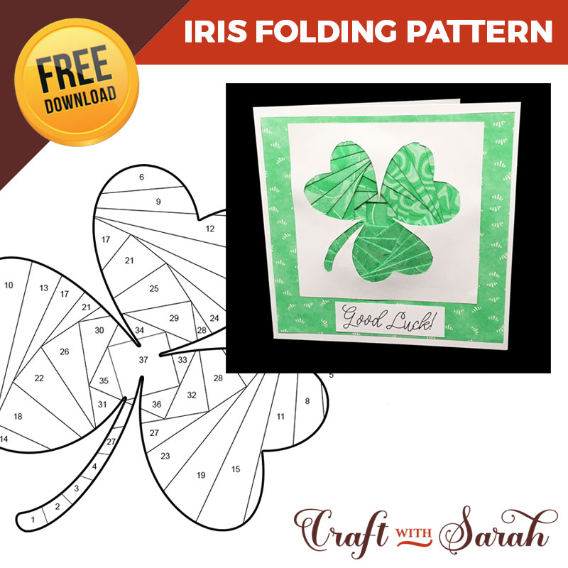 Free Shamrock Iris Folding Pattern