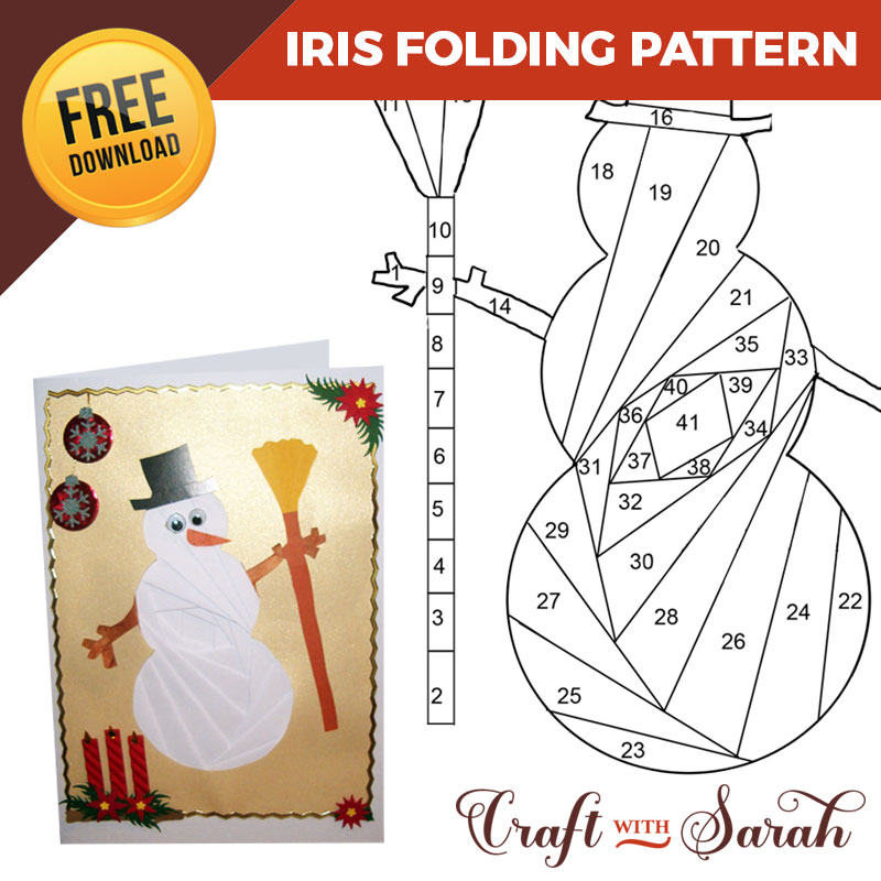 Free Snowman Iris Folding Pattern