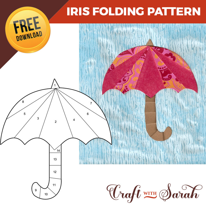 Free Umbrella Iris Folding Pattern