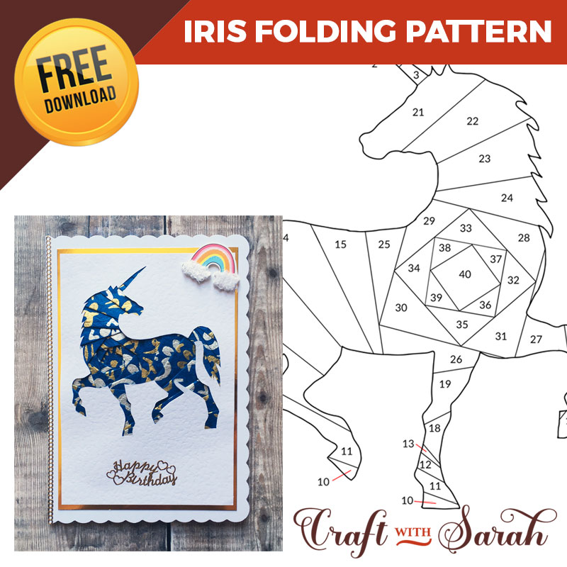 Free Unicorn Iris Folding Pattern