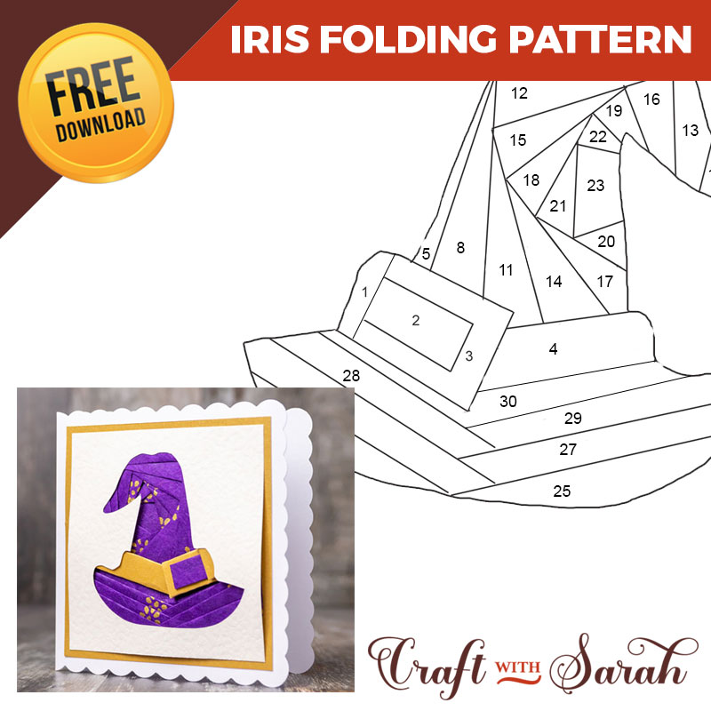 Free Witch Hat Iris Folding Pattern