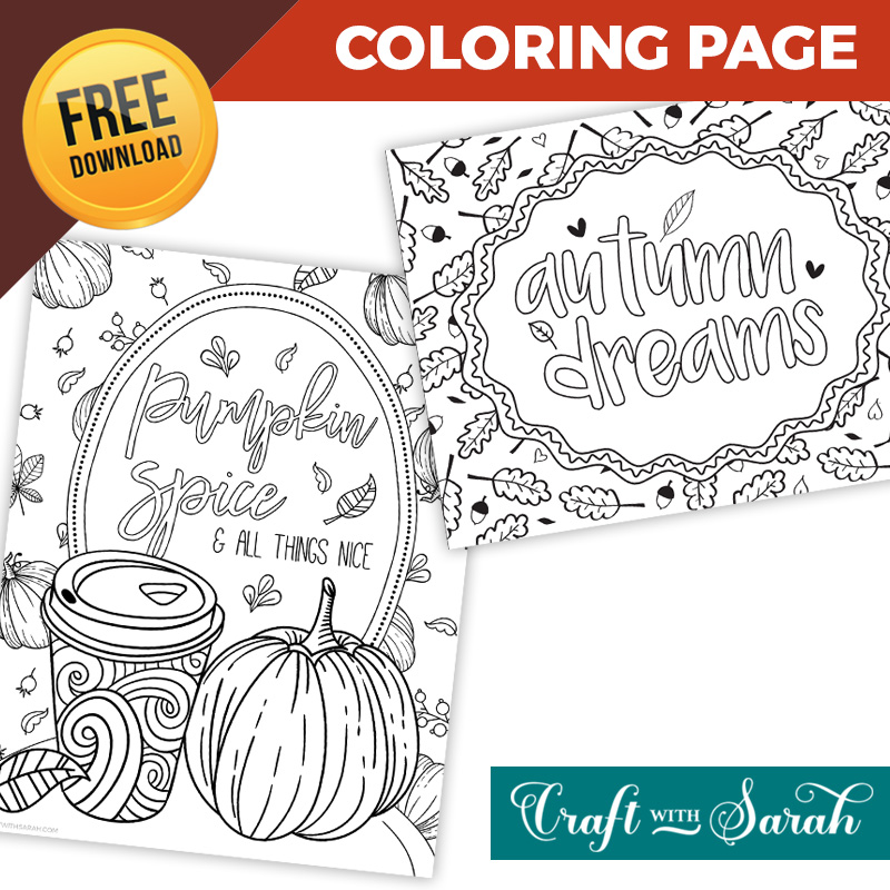 Free Pumpkin Spice Latte Coloring Pages