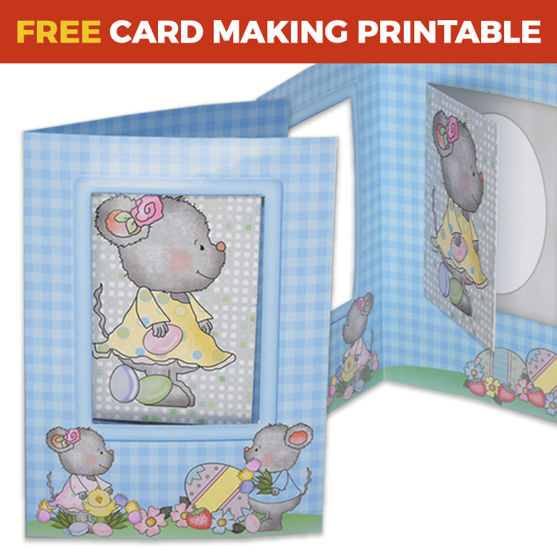 Free Easter Mice Card-in-a-Card